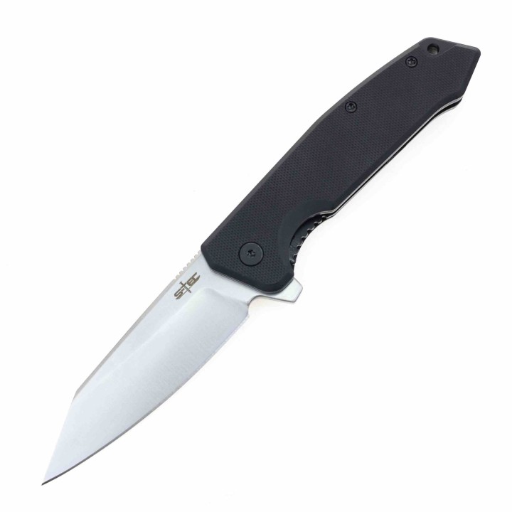 Couteau S-TEC Black Manche G10 Lame Tanto Reverse Acier 8Cr14MoV Clip Linerlock STTS025BK - Livraison Gratuite
