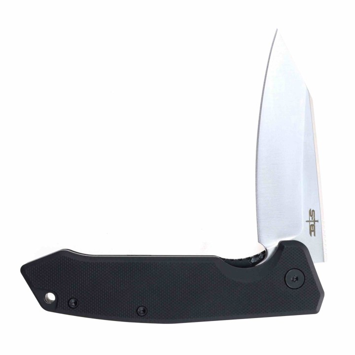 Couteau S-TEC Black Manche G10 Lame Tanto Reverse Acier 8Cr14MoV Clip Linerlock STTS025BK - Livraison Gratuite