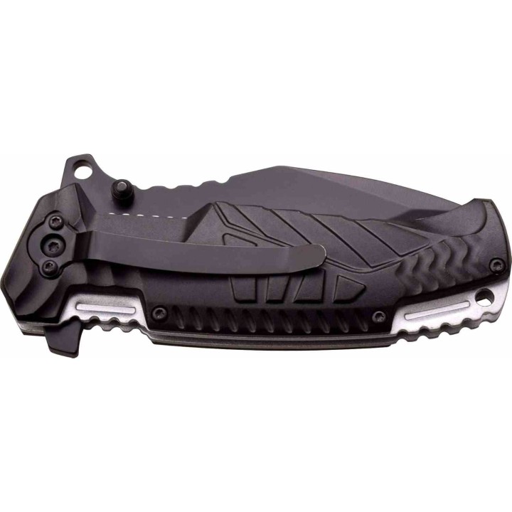 Couteau Mtech POW/MIA A/O Lame Acier Inox Manche Aluminium Linerlock Clip MTA944GY - Livraison Gratuite