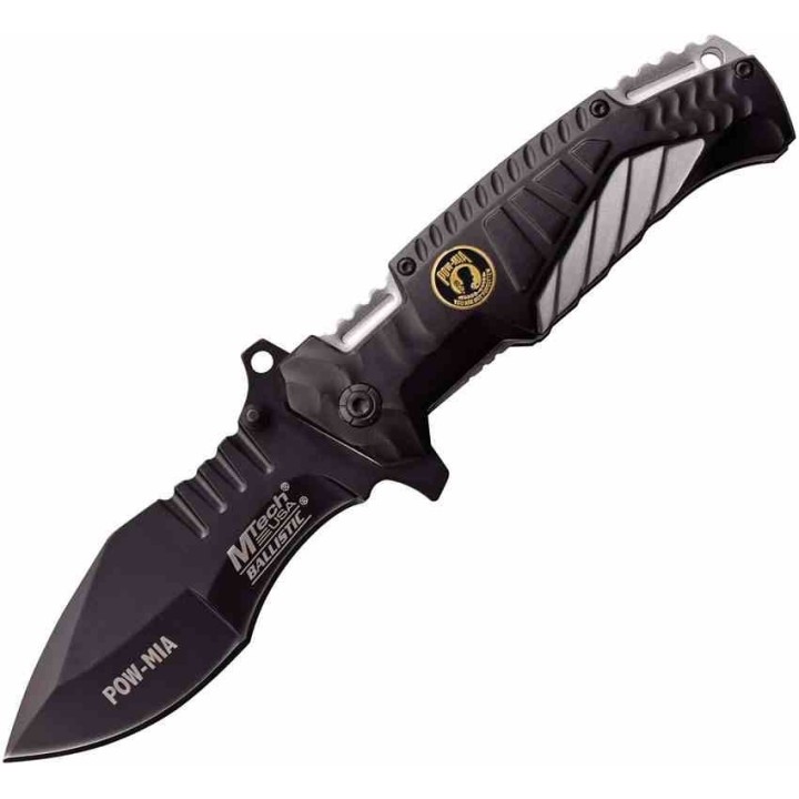 Couteau Mtech POW/MIA A/O Lame Acier Inox Manche Aluminium Linerlock Clip MTA944GY - Livraison Gratuite