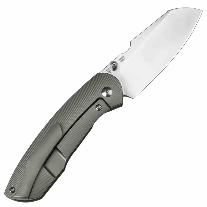 Couteau ArtisanCutlery Prime Green Micarta/Titanium Lame Acier S90V IKBS Frame Lock Clip ATZ1866GODG - Livraison Gratuite