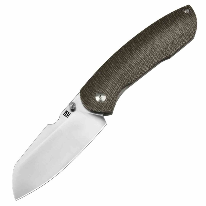 Couteau ArtisanCutlery Prime Green Micarta/Titanium Lame Acier S90V IKBS Frame Lock Clip ATZ1866GODG - Livraison Gratuite