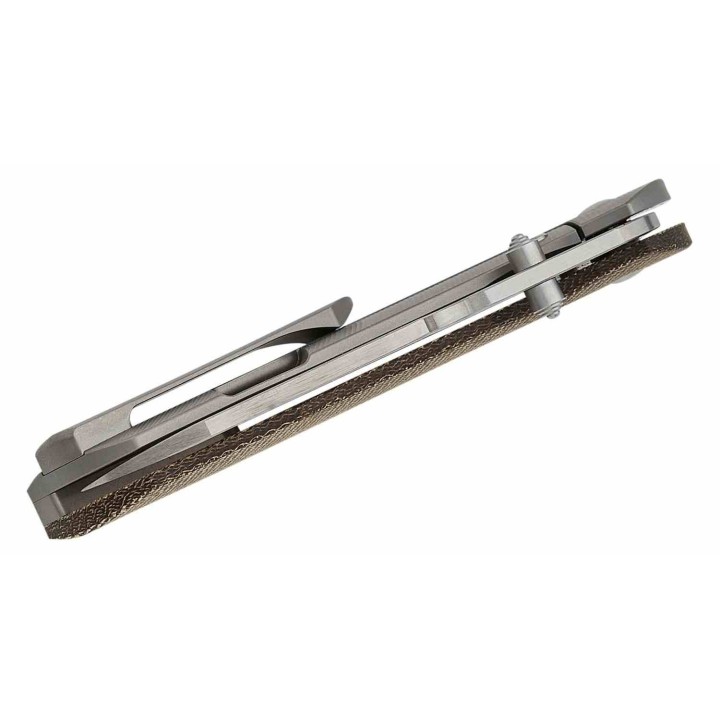 Couteau ArtisanCutlery Prime Green Micarta/Titanium Lame Acier S90V IKBS Frame Lock Clip ATZ1866GODG - Livraison Gratuite