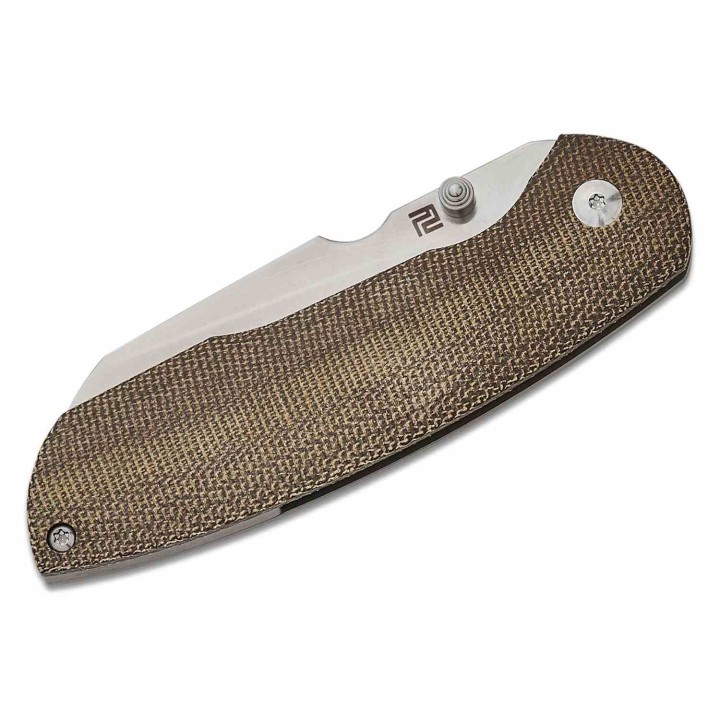 Couteau ArtisanCutlery Prime Green Micarta/Titanium Lame Acier S90V IKBS Frame Lock Clip ATZ1866GODG - Livraison Gratuite
