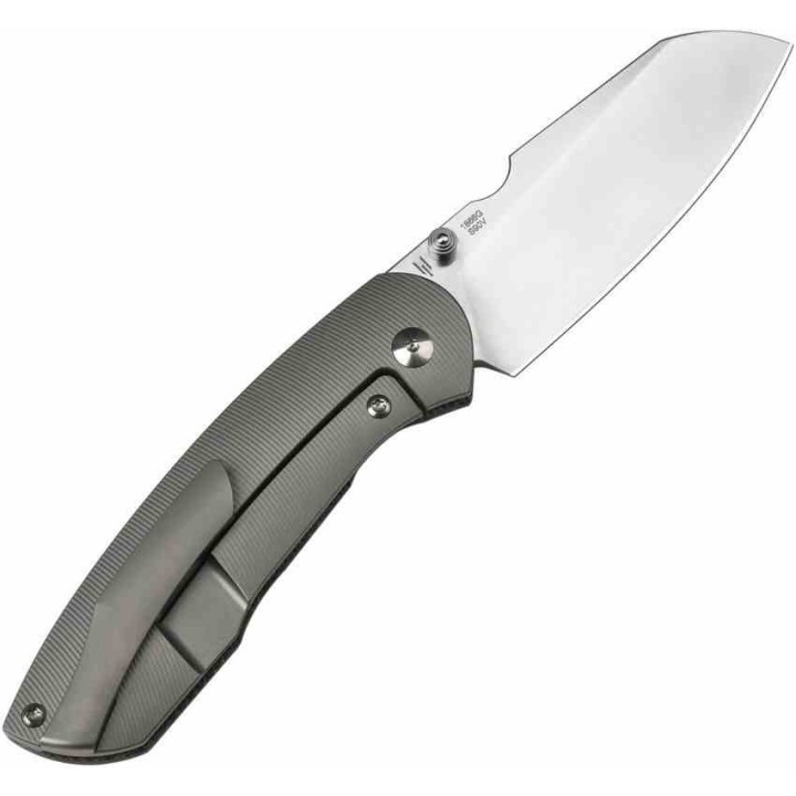 Couteau ArtisanCutlery Prime Green Micarta/Titanium Lame Acier S90V IKBS Frame Lock Clip ATZ1866GODG - Livraison Gratuite