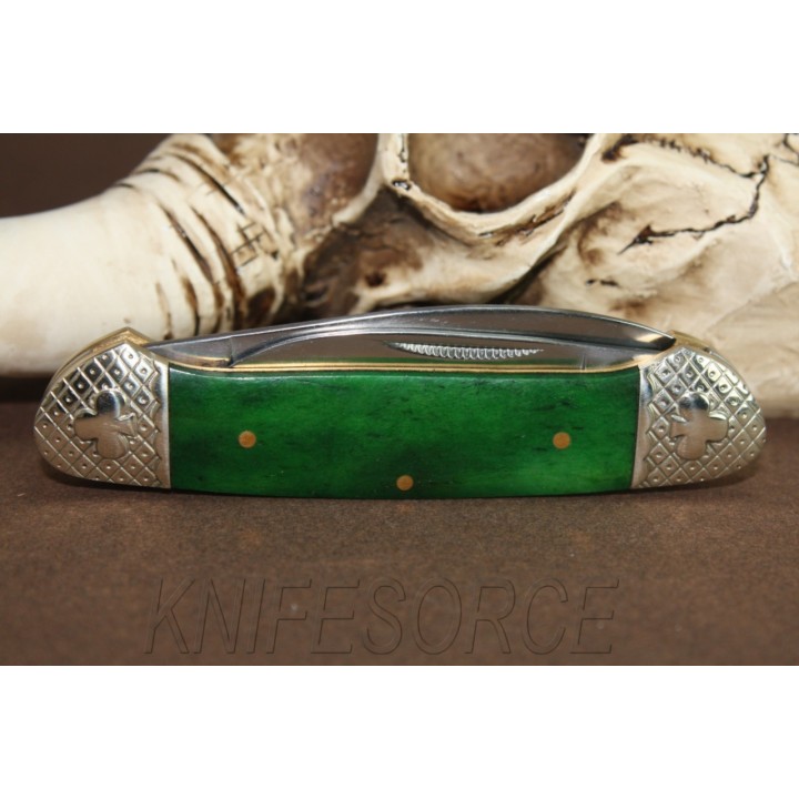Couteau Canif 2 lames Rough Rider Canoé Knives New Stroke of Luck Pocket Knife rr1062 Manche Os