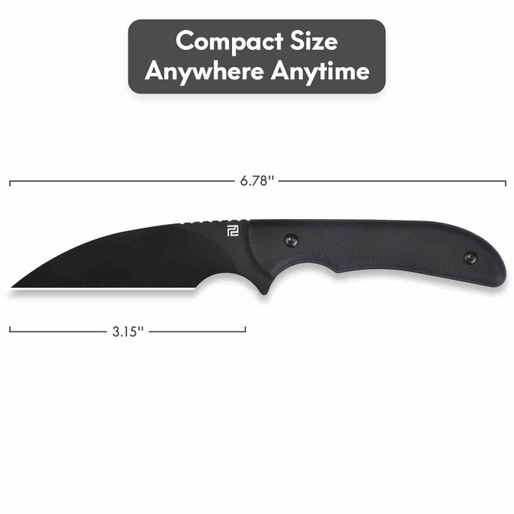 Couteau Neck Artisan Cutlery Sea Snake Black Lame Acier AR-RPM9 Blk Manche G10 Etui Kydex ATZ1842BBBK - Livraison Gratuite