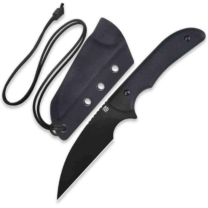 Couteau Neck Artisan Cutlery Sea Snake Black Lame Acier AR-RPM9 Blk Manche G10 Etui Kydex ATZ1842BBBK - Livraison Gratuite