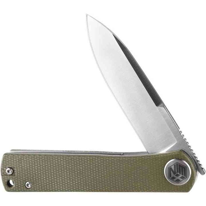 Couteau WIN+ Micarta Green Manche Micarta Lame Spear Point Acier D2 Linerlock Clip WPK3896MG - Livraison Gratuite