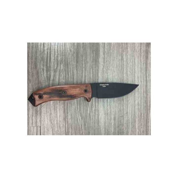 Couteau Ontario RAT 5 Adventurer Lame Acier Carbone Manche Bois Étui Cuir Made In USA ON8649 - Livraison Gratuite
