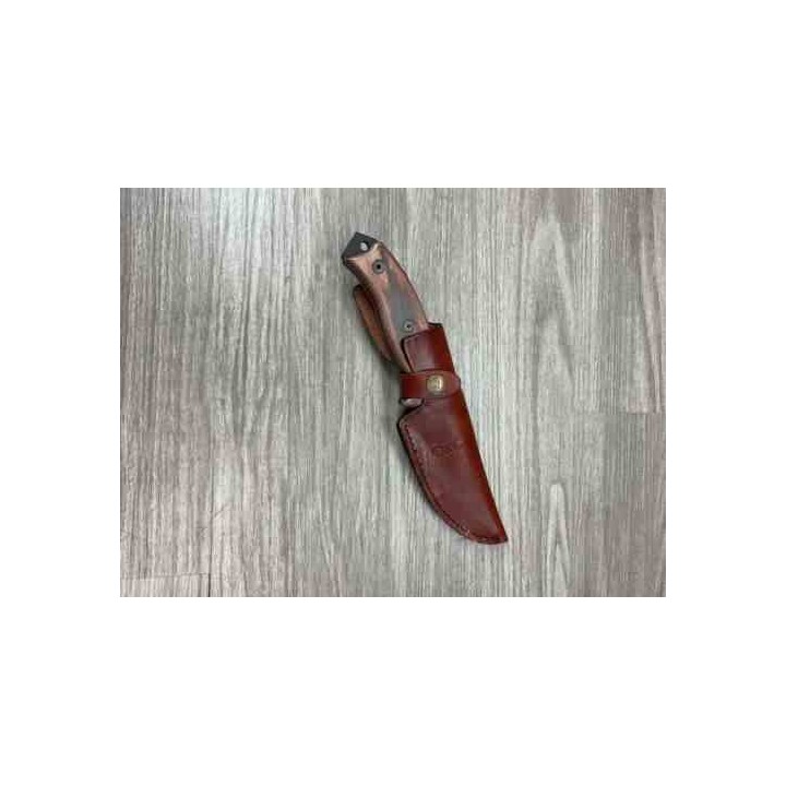 Couteau Ontario RAT 5 Adventurer Lame Acier Carbone Manche Bois Étui Cuir Made In USA ON8649 - Livraison Gratuite