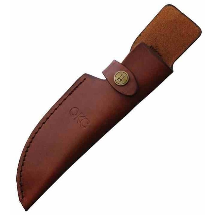 Couteau Ontario RAT 5 Adventurer Lame Acier Carbone Manche Bois Étui Cuir Made In USA ON8649 - Livraison Gratuite