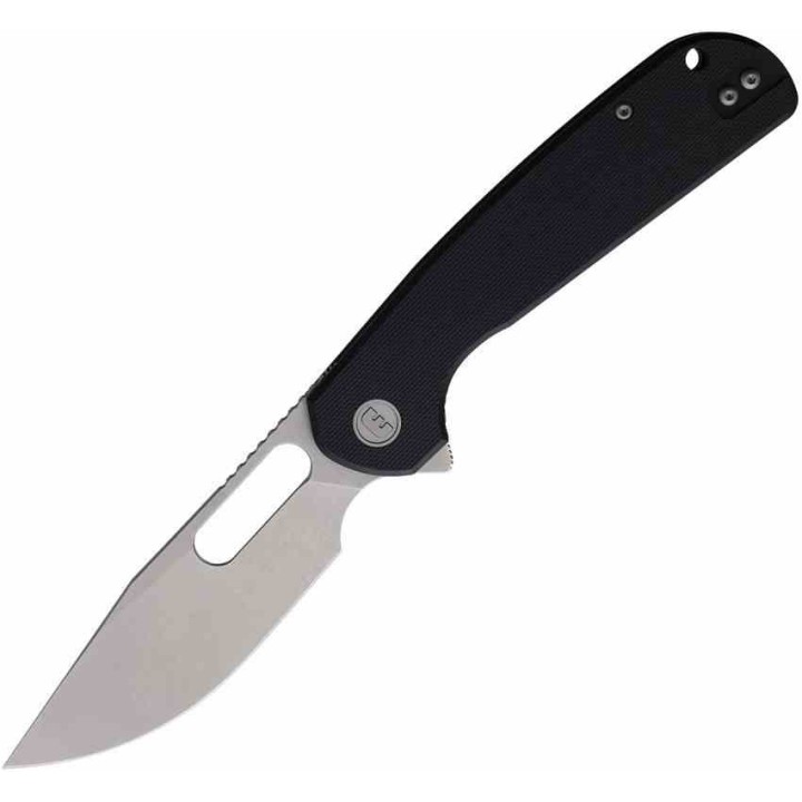 Couteau Eutektik Trinity Black Manche G-10 Lame Acier 14C28N SW Linerlock Clip EUT001 - Livraison Gratuite