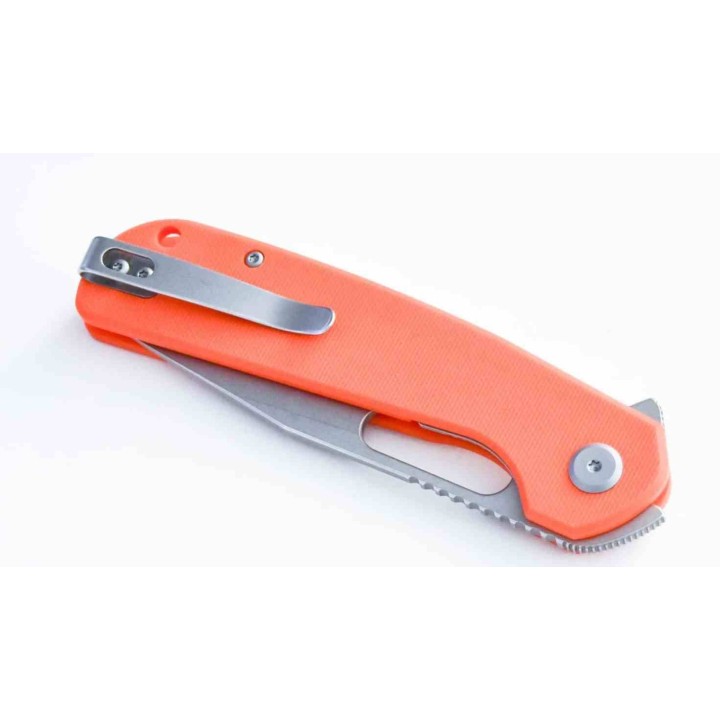 Couteau Eutektik Trinity Orange Manche G-10 Lame Acier 14C28N SW Linerlock Clip EUT002 - Livraison Gratuite