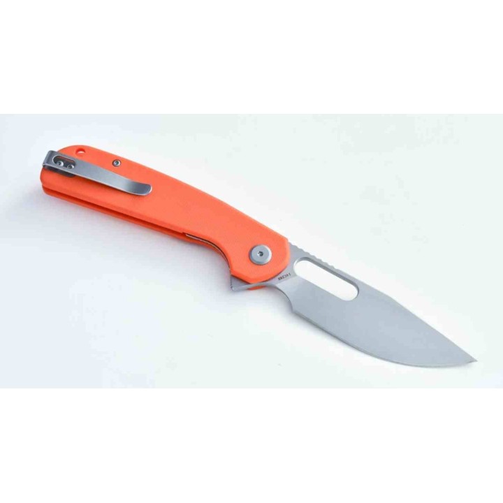 Couteau Eutektik Trinity Orange Manche G-10 Lame Acier 14C28N SW Linerlock Clip EUT002 - Livraison Gratuite