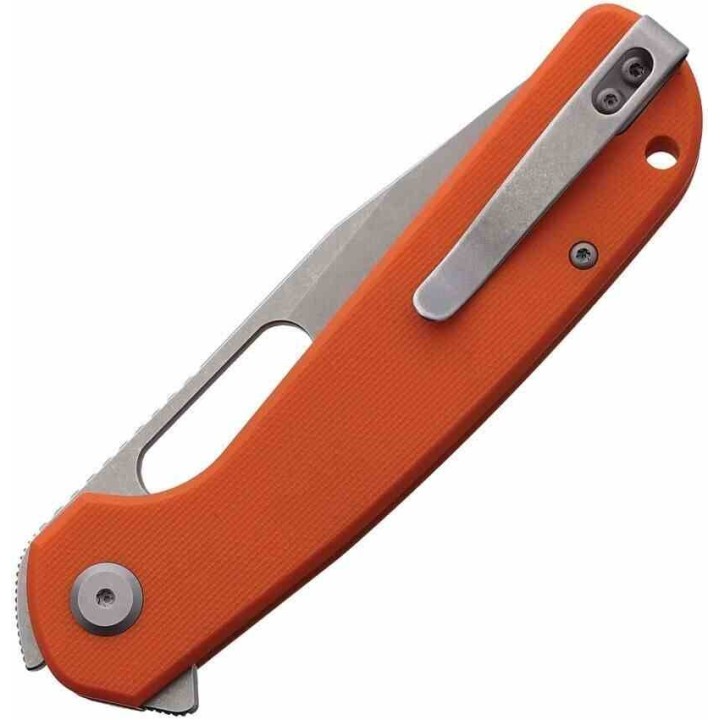 Couteau Eutektik Trinity Orange Manche G-10 Lame Acier 14C28N SW Linerlock Clip EUT002 - Livraison Gratuite