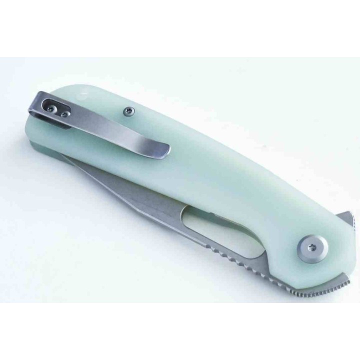 Couteau Eutektik Trinity Jade Manche G-10 Lame Acier 14C28N SW Linerlock Clip EUT003 - Livraison Gratuite