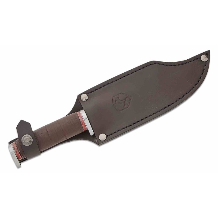 Couteau Condor Pioneer Bowie Lame Acier Carbone 1075 Manche Cuir Etui Cuir Made Salvador CTK397570HC - Livraison Gratuite