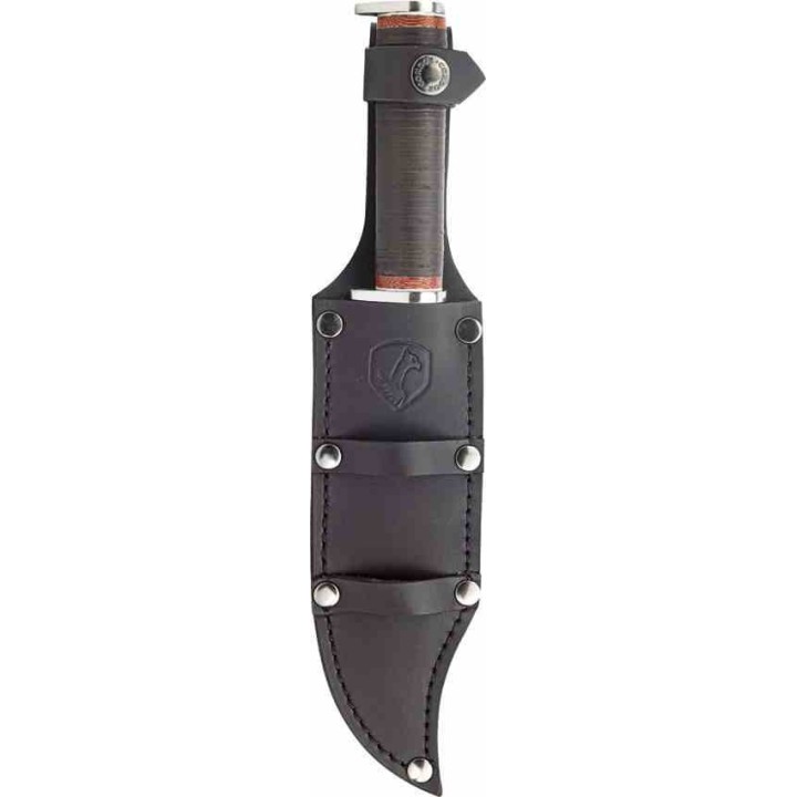 Couteau Condor Pioneer Bowie Lame Acier Carbone 1075 Manche Cuir Etui Cuir Made Salvador CTK397570HC - Livraison Gratuite