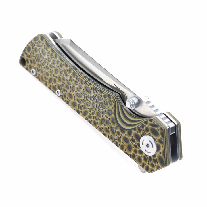 Couteau S-TEC Proelia Orange Manche G10 Lame Acier 7Cr17MoV IKBS Clip Linerlock STT301OR - Livraison Gratuite