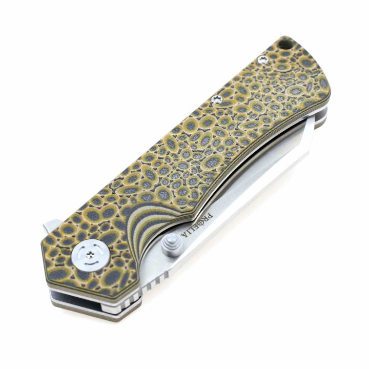 Couteau S-TEC Proelia Orange Manche G10 Lame Acier 7Cr17MoV IKBS Clip Linerlock STT301OR - Livraison Gratuite
