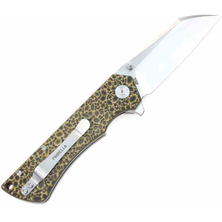 Couteau S-TEC Proelia Orange Manche G10 Lame Acier 7Cr17MoV IKBS Clip Linerlock STT301OR - Livraison Gratuite
