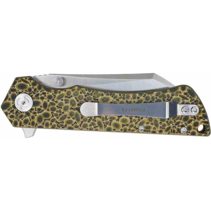 Couteau S-TEC Proelia Orange Manche G10 Lame Acier 7Cr17MoV IKBS Clip Linerlock STT301OR - Livraison Gratuite