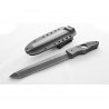 Couteau Hoffner Knives Beast Black Tanto Acier 440C Epaisseur 7.9mm Manche G-10 Etui Kydex ATA07 - Livraison Gratuite