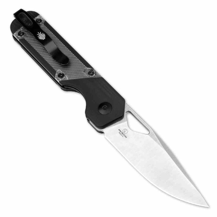 Couteau Kizer Cutlery Mini Militaw Black Manche G10/Acrylic Lame Acier Nitro-V Linerlock Clip KIV3634SA3 - Livraison Gratuite