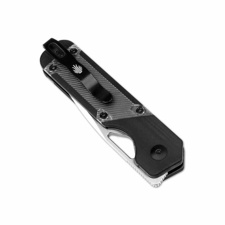 Couteau Kizer Cutlery Mini Militaw Black Manche G10/Acrylic Lame Acier Nitro-V Linerlock Clip KIV3634SA3 - Livraison Gratuite