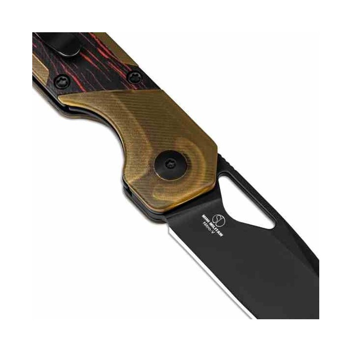 Couteau Kizer Cutlery Mini Militaw PEI Manche Ultem/G-Mascus Lame Acier Nitro-V Linerlock Clip KIV3634SA1 - Livraison Gratuite