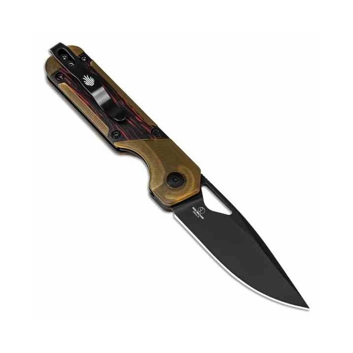 Couteau Kizer Cutlery Mini Militaw PEI Manche Ultem/G-Mascus Lame Acier Nitro-V Linerlock Clip KIV3634SA1 - Livraison Gratuite