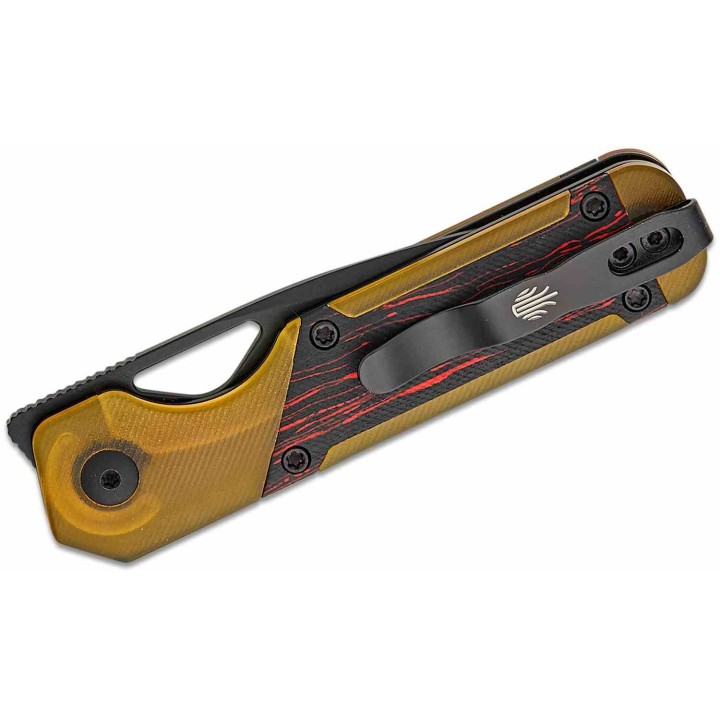 Couteau Kizer Cutlery Mini Militaw PEI Manche Ultem/G-Mascus Lame Acier Nitro-V Linerlock Clip KIV3634SA1 - Livraison Gratuite