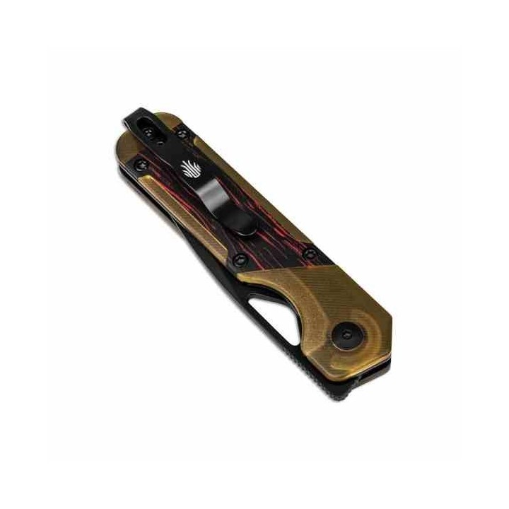 Couteau Kizer Cutlery Mini Militaw PEI Manche Ultem/G-Mascus Lame Acier Nitro-V Linerlock Clip KIV3634SA1 - Livraison Gratuite