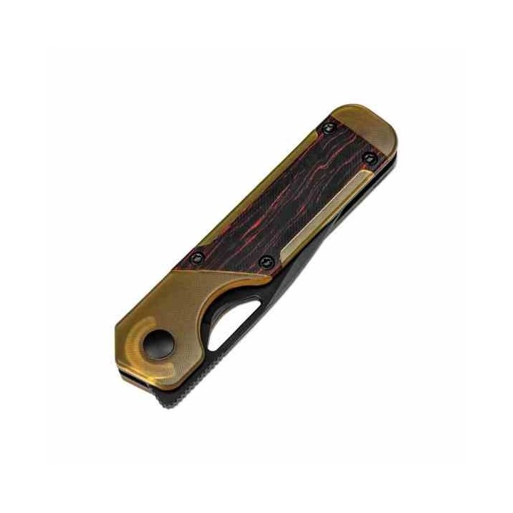 Couteau Kizer Cutlery Mini Militaw PEI Manche Ultem/G-Mascus Lame Acier Nitro-V Linerlock Clip KIV3634SA1 - Livraison Gratuite