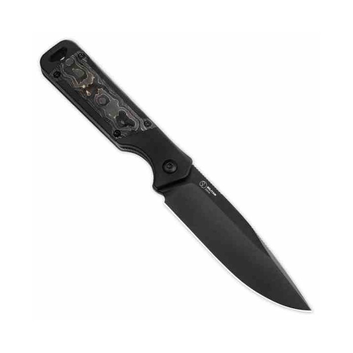 Couteau Kizer Militaw Gold Manche Alu/CamoCarbon Lame Acier CPM-S35VN Etui Kydex KI1067A1 - Livraison Gratuite
