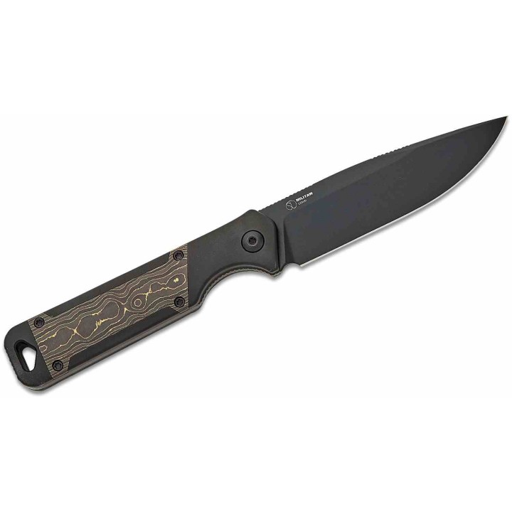 Couteau Kizer Militaw Gold Manche Alu/CamoCarbon Lame Acier CPM-S35VN Etui Kydex KI1067A1 - Livraison Gratuite