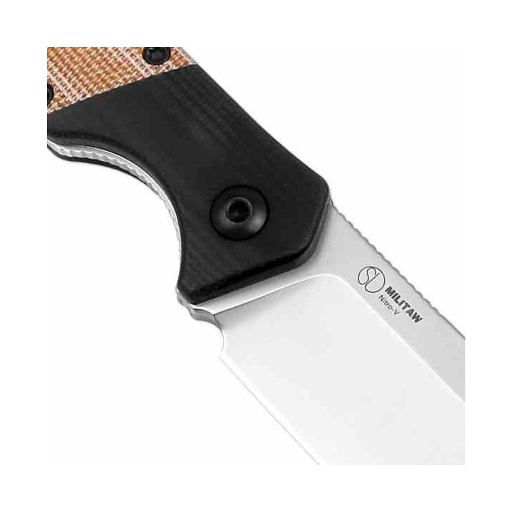 Couteau Kizer Militaw Black G10/Micarta Lame Acier Nitro-V Etui Kydex KI1067A2 - Livraison Gratuite