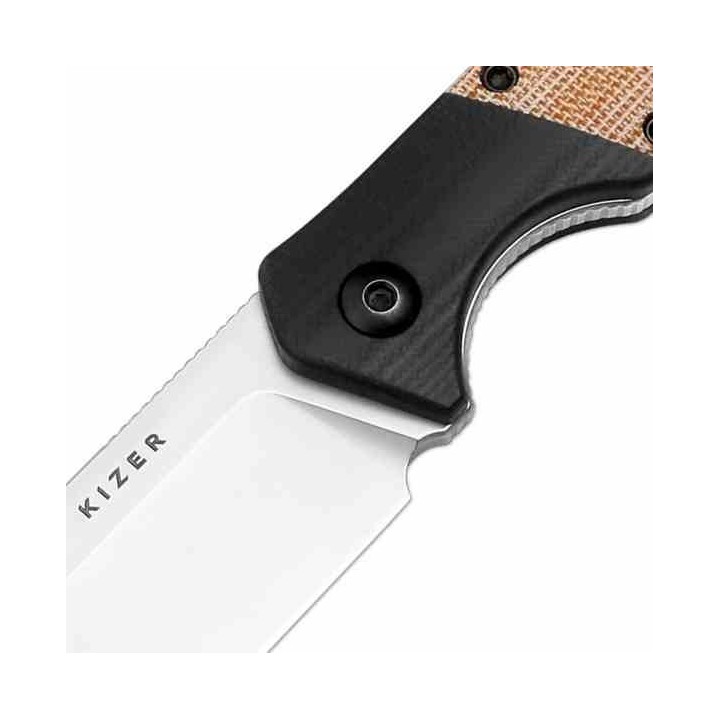 Couteau Kizer Militaw Black G10/Micarta Lame Acier Nitro-V Etui Kydex KI1067A2 - Livraison Gratuite
