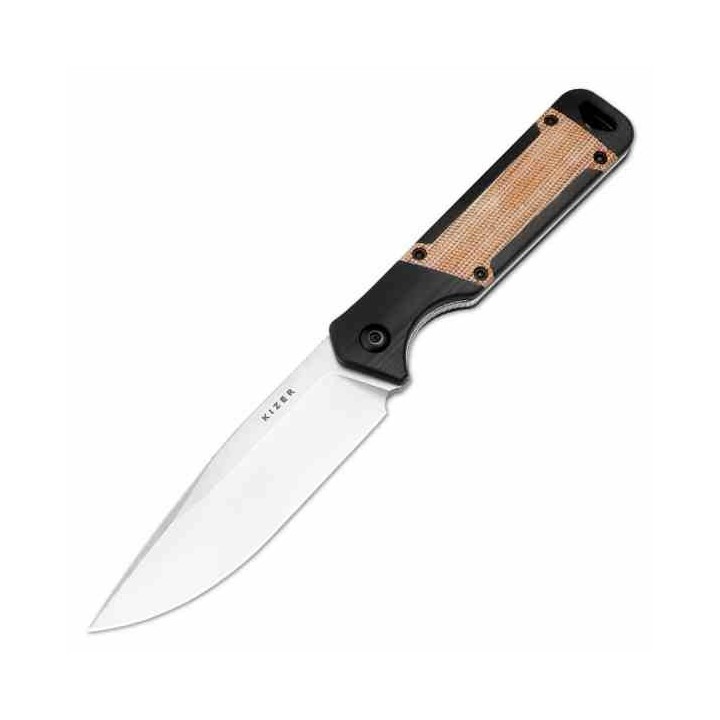 Couteau Kizer Militaw Black G10/Micarta Lame Acier Nitro-V Etui Kydex KI1067A2 - Livraison Gratuite