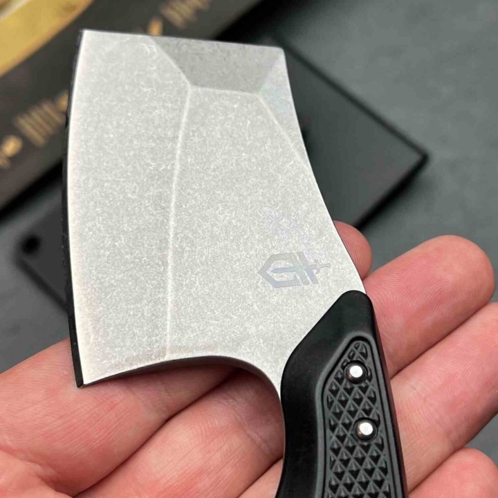 Couteau Gerber Tri-Tip Mini Cleaver Lame Acier 7Cr17MoV Manche Aluminium Black Etui Plastique Rigide G3725 - Livraison Gratuite