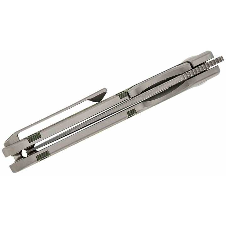 Couteau Kizer Mini Militaw Jungle Manche Titanium/FatCarbon Lame Acier S45VN Framelock Clip Ki3634SA2 - Livraison Gratuite