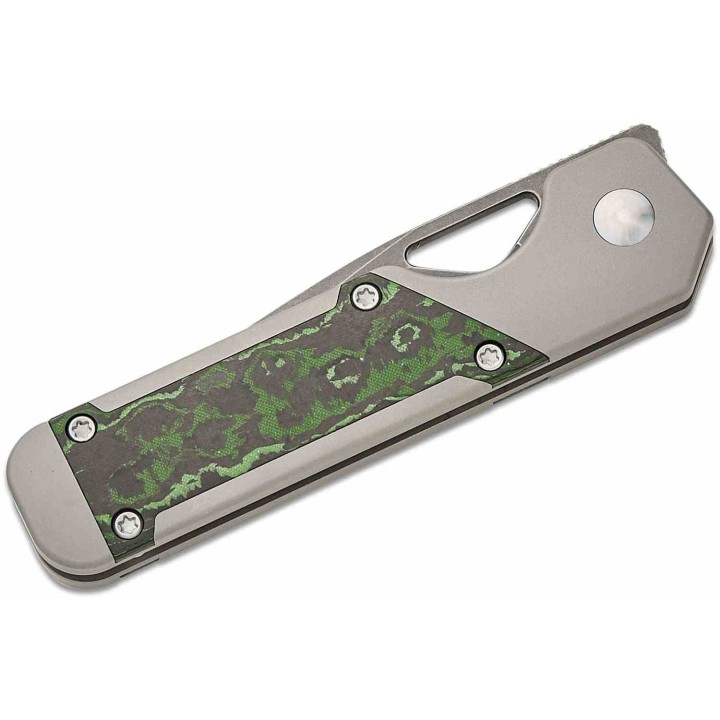 Couteau Kizer Mini Militaw Jungle Manche Titanium/FatCarbon Lame Acier S45VN Framelock Clip Ki3634SA2 - Livraison Gratuite
