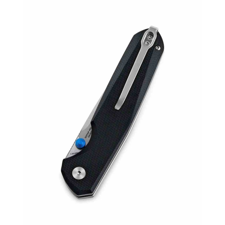 Couteau Bestechman Velix Black Manche G10 Lame Acier 14C28N Buttonlock Clip BTKMK07A - Livraison Gratuite