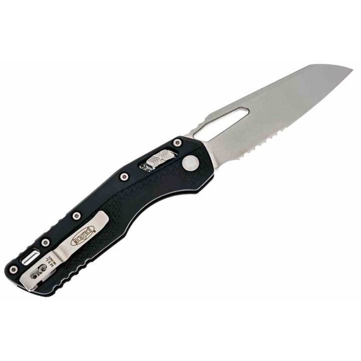 Couteau Microtech 210T-11PMBK MSI Black Lame Sheepsfoot M390MK Crossbar Lock Clip USA MCT210T11PMBK - Livraison Gratuite