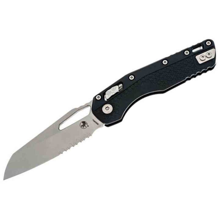 Couteau Microtech 210T-11PMBK MSI Black Lame Sheepsfoot M390MK Crossbar Lock Clip USA MCT210T11PMBK - Livraison Gratuite