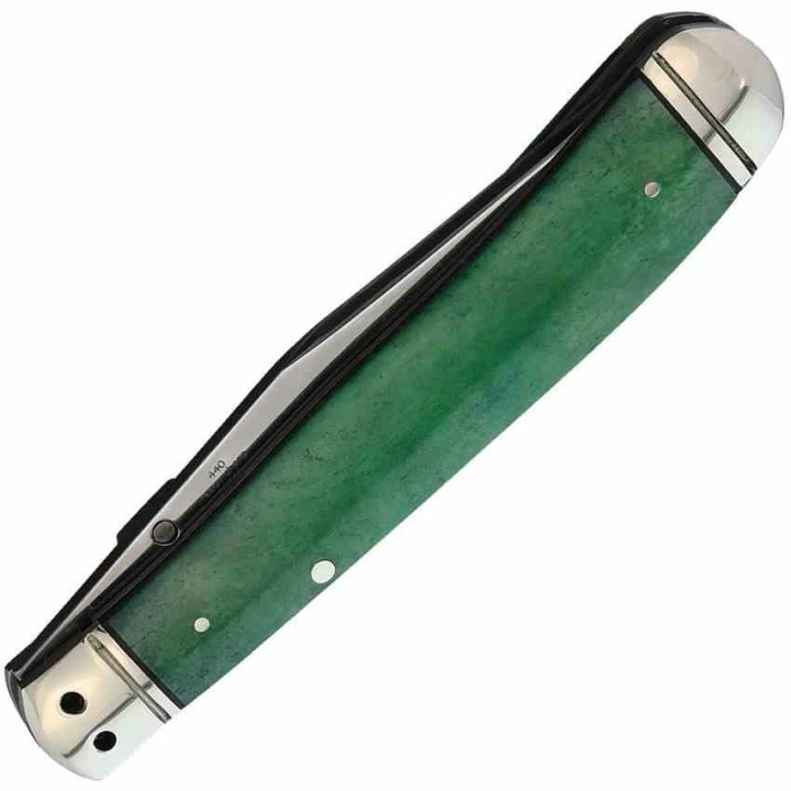 Couteau Rough Ryder Working Man Lame Acier 440 Manche Os Green Linerlock Clip RR1957 - Livraison Gratuite