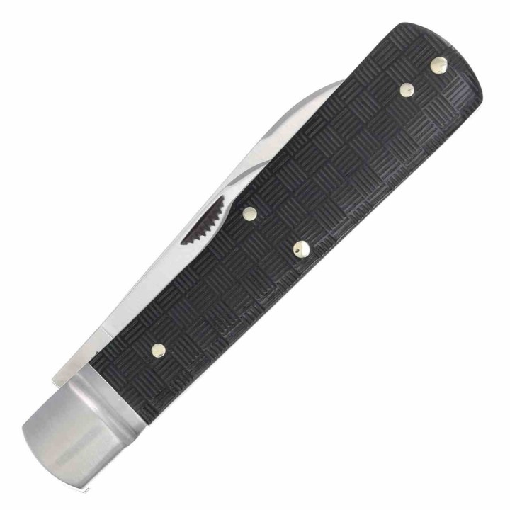 Couteau Rough Ryder Black Reserve Bearhead Gunstk 2 Lames Acier 440 Manche Bois Boite Collector RR2570 - Livraison Gratuite