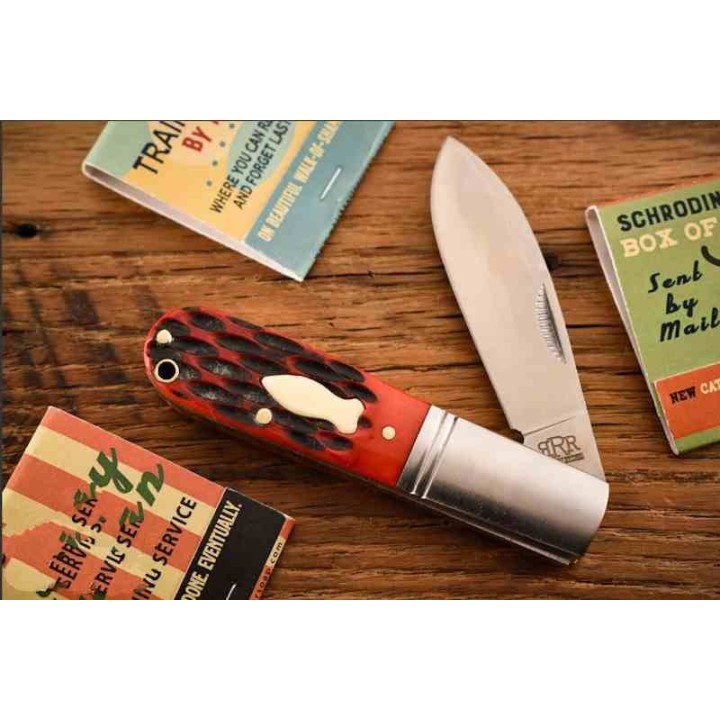 Couteau Rough Ryder Reserve Original Barlow Red Manche Os Lame Acier D2 Boite Collector RRR017RB - Livraison Gratuite