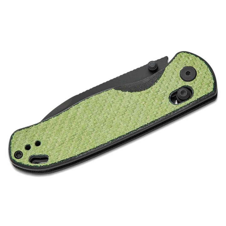 Couteau Kizer Drop Bear Green Manche FCarbone Lame Acier Nitro-V Clutch Lock Clip KIV3619A4 - Livraison Gratuite